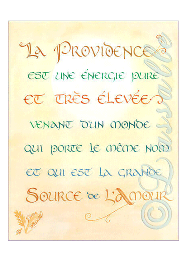 Calligraphie La Providence