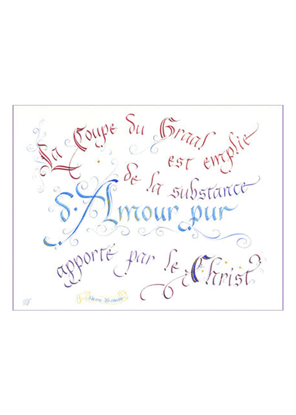 Calligraphie Coupe du Graal