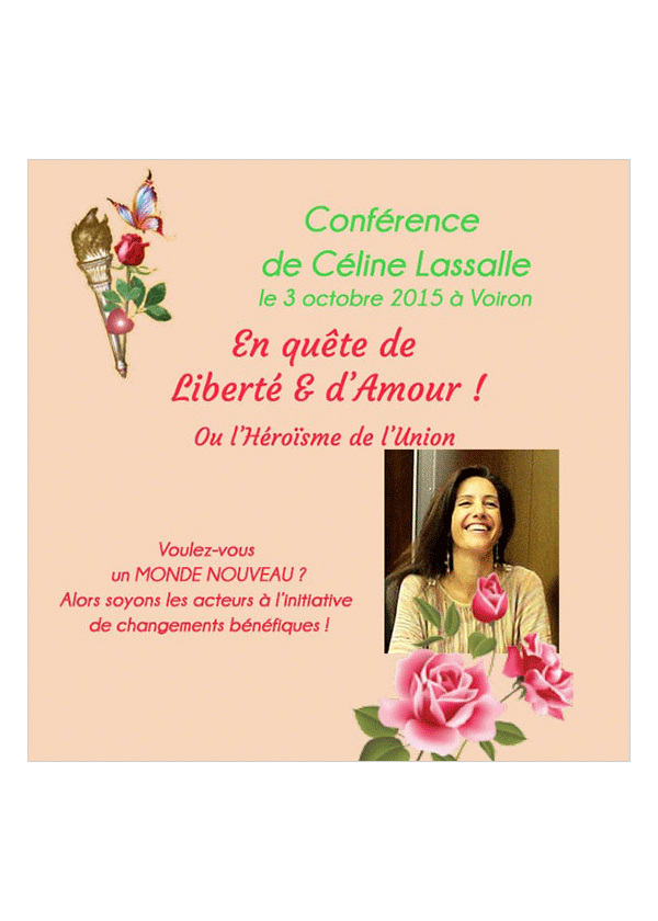 Conférence "En quête de Liberté et d'Amour ! Ou l'Héroïsme de l'Union"
